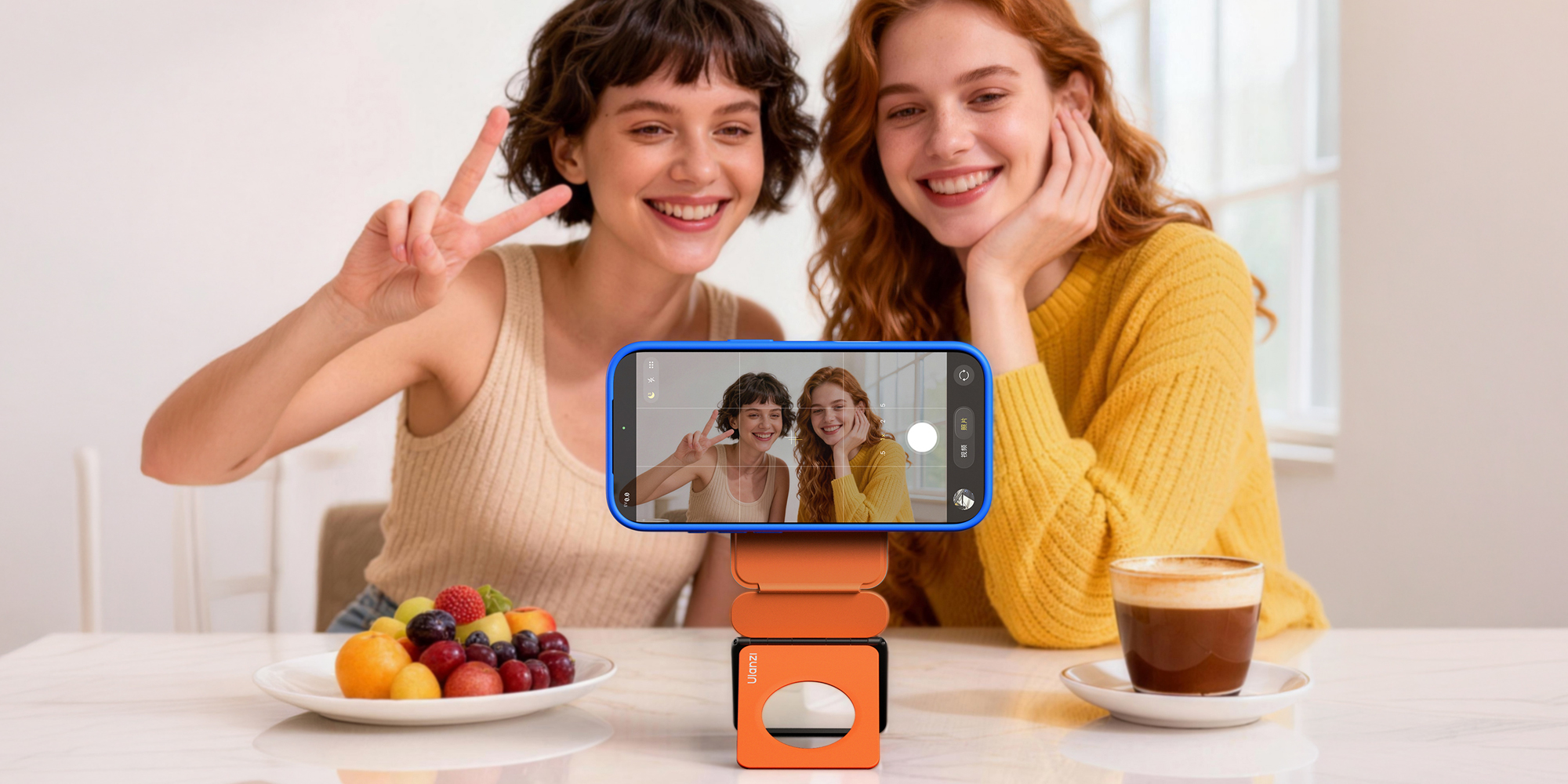 width=100% Statyw Ulanzi PS01 z uchwytem magnetycznym - pomarańczowy